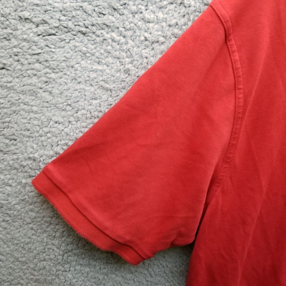 Murano Men's L Liquid Luxury Red Short Sleeve Polo 100% Cotton 47" 27.25" 10" - Picture 8 of 10